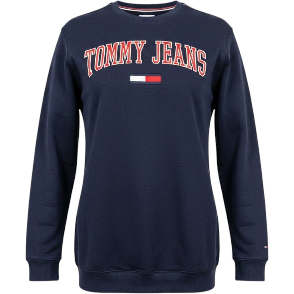 Tommy Jeans Sweatshirt Dress Womens XS Navy Side Zip French Terry NWT Hilfiger